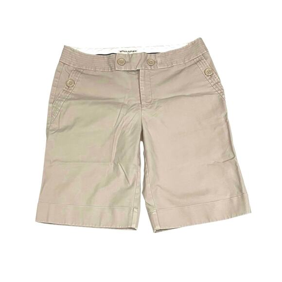 Banana Republic Women's Tan Jackson Fit 10.5" Inseam Cuffed Leg Shorts | Size 8 - Picture 1 of 8